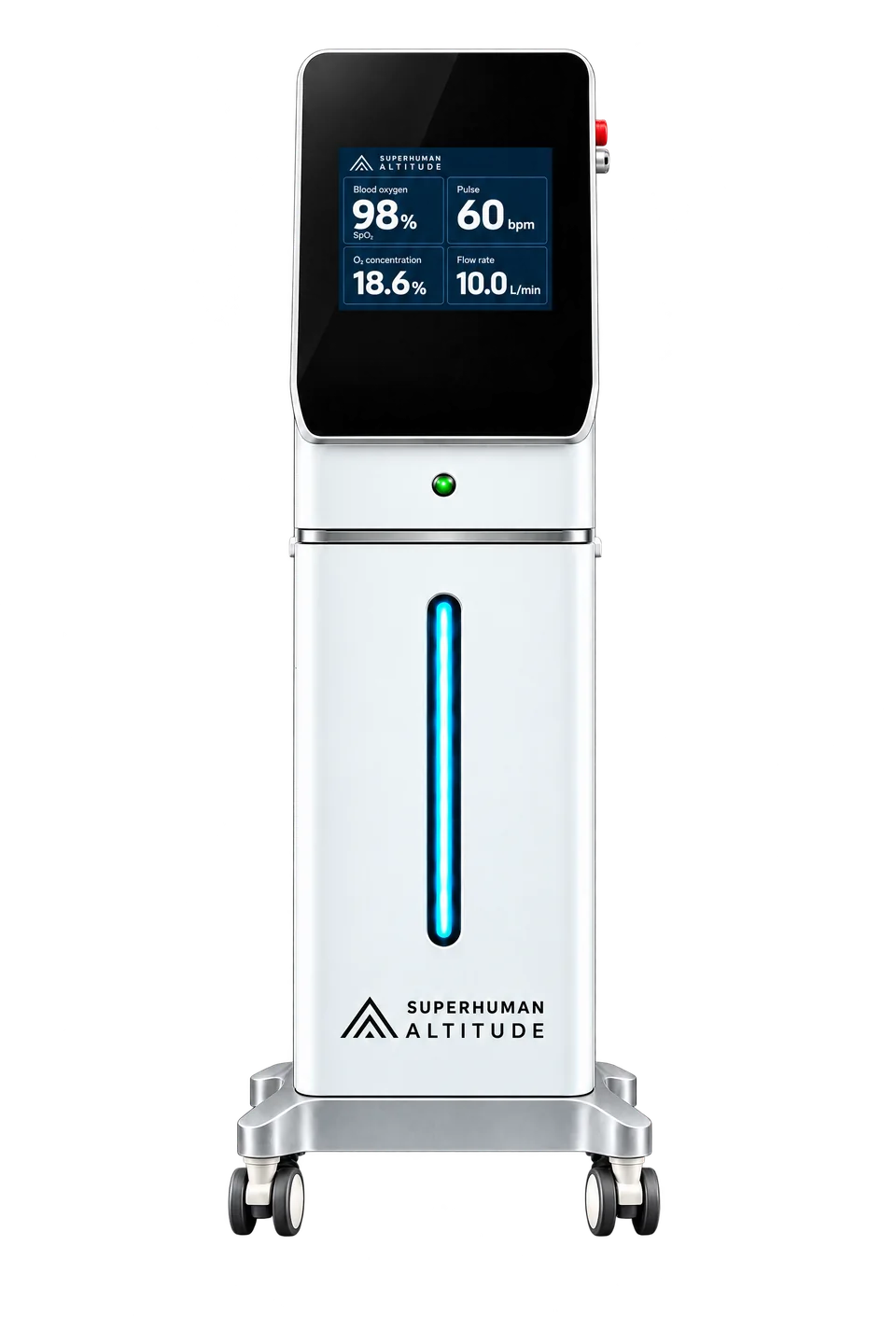 Superhuman Altitude in white, full front view; product render
